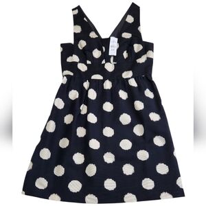 Loft NWT Polka Dot Dress Sz 4 Petite PTP 15.5" Black & Ivory
